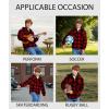 imageZITY Boys Flannel Shirt Jacket Fleece Sherpa Lined Plaid Jackets Unisex Coat Full Zip Hoodie Girls Winter Outwear 615 YearsRed Black