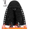 imageZITY Boys Flannel Shirt Jacket Fleece Sherpa Lined Plaid Jackets Unisex Coat Full Zip Hoodie Girls Winter Outwear 615 YearsWhite Black