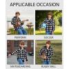 imageZITY Boys Flannel Shirt Jacket Fleece Sherpa Lined Plaid Jackets Unisex Coat Full Zip Hoodie Girls Winter Outwear 615 YearsWhite Black
