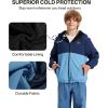 imageZITY Jacket for Boy Heavyweight Fleece Hoodie Full Zip Up Thick Sherpa Lined Casual Sweatshirt with PocketDark Blue