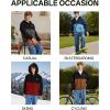 imageZITY Jacket for Boy Heavyweight Fleece Hoodie Full Zip Up Thick Sherpa Lined Casual Sweatshirt with PocketDark Blue