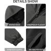 imageZITY Jacket for Boy Heavyweight Fleece Hoodie Full Zip Up Thick Sherpa Lined Casual Sweatshirt with PocketGrey Black