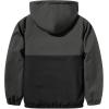 imageZITY Jacket for Boy Heavyweight Fleece Hoodie Full Zip Up Thick Sherpa Lined Casual Sweatshirt with PocketGrey Black
