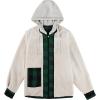 imageZITY Mens Flannel Hooded Jacket Fleece Sherpa Lined Plaid Shirts Jackets Zip Up Sweatshirt Hoodies for Men with 4 PocketsGray Green