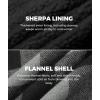 imageZITY Mens Flannel Hooded Jacket Fleece Sherpa Lined Plaid Shirts Jackets Zip Up Sweatshirt Hoodies for Men with 4 PocketsGrey