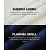 imageZITY Mens Flannel Hooded Jacket Fleece Sherpa Lined Plaid Shirts Jackets Zip Up Sweatshirt Hoodies for Men with 4 PocketsNavy