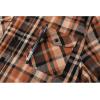 imageZITY Mens Flannel Hoodie Shirts Casual Button Down Plaid Shirt Jackets for Men Long Sleeve Stylish Hooded with PocketBlack Orange