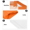 imageZITY Mens Golf Shirt Short Sleeve Sport Moisture Wicking Performance Print Golf Polo Shirts for Men Collared Casual TShirtWhite Orange