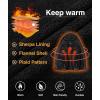 imageZITY Mens Sherpa Flannel Shirt Jacket Plaid Fleece Lined Hoodie Full Zip Long Sleeve Winter Warm Coat for MenKhaki