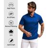 imageZITY Mens Waffle Polo Shirts Casual Short Sleeve Texture Polo for Men Moisture Wicking Collared TShirt with PocketRoyal Blue