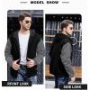 imageZITY Mens Zip Up Hoodie Heavyweight Winter Sweatshirt Fleece Sherpa Lined Warm JacketBlackDark Gray