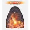 imageZITY Mens Zip Up Hoodie Heavyweight Winter Sweatshirt Fleece Sherpa Lined Warm JacketBlackHeather Grey