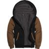 imageZITY Mens Zip Up Hoodie Heavyweight Winter Sweatshirt Fleece Sherpa Lined Warm JacketBlackKhaki