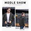 imageZITY Mens Zip Up Hoodie Heavyweight Winter Sweatshirt Fleece Sherpa Lined Warm JacketDark GrayBlack
