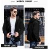 imageZITY Mens Zip Up Hoodie Heavyweight Winter Sweatshirt Fleece Sherpa Lined Warm JacketJet Black