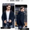 imageZITY Mens Zip Up Hoodie Heavyweight Winter Sweatshirt Fleece Sherpa Lined Warm JacketJet Navy Blue