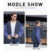 imageZITY Mens Zip Up Hoodie Heavyweight Winter Sweatshirt Fleece Sherpa Lined Warm JacketPurpleLight Purple