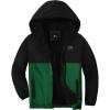 imageZITY Jacket for Boy Heavyweight Fleece Hoodie Full Zip Up Thick Sherpa Lined Casual Sweatshirt with PocketBlack Green