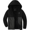 imageZITY Jacket for Boy Heavyweight Fleece Hoodie Full Zip Up Thick Sherpa Lined Casual Sweatshirt with PocketBlack Grey