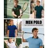 imageZITY 3 Pack Men Polo Shirts Short Sleeve with Pocket Sport Wicking Shirts for Men Casual Athletic Collared TShirtsBlack Green Navy