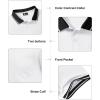 imageZITY 3 Pack Men Polo Shirts Short Sleeve with Pocket Sport Wicking Shirts for Men Casual Athletic Collared TShirtsBlack White Blue