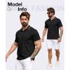 imageZITY 3 Pack Men Polo Shirts Short Sleeve with Pocket Sport Wicking Shirts for Men Casual Athletic Collared TShirtsBlack White Khaki