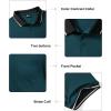 imageZITY 3 Pack Men Polo Shirts Short Sleeve with Pocket Sport Wicking Shirts for Men Casual Athletic Collared TShirtsMoonblue Duckblue Greenblue