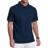 imageZITY 3 Pack Polo Shirts for Men with Pocket Short Sleeve Moisture Wicking Outdoor Tactical Shirt Summer CasualWhitelight Bluenavy