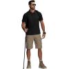 imageZITY 5 Pack Polo Shirts for Men with Pocket Dry Quickly Short Sleeve Athletic Outdoor Work Collared ShirtsBlack