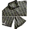 imageZITY Mens Golf Shirts Short Sleeve Print Patterns Performance Moisture Wicking Polo ShirtBlack Green Golf