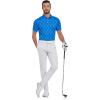 imageZITY Mens Golf Shirts Short Sleeve Print Patterns Performance Moisture Wicking Polo ShirtBlue Golf