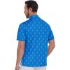 imageZITY Mens Golf Shirts Short Sleeve Print Patterns Performance Moisture Wicking Polo ShirtBlue Golf