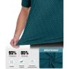 imageZITY Mens Golf Shirts Short Sleeve Print Patterns Performance Moisture Wicking Polo ShirtBlue Green Seahorse