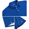 imageZITY Mens Golf Shirts Short Sleeve Print Patterns Performance Moisture Wicking Polo ShirtBlue Sea Fish