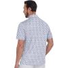 imageZITY Mens Golf Shirts Short Sleeve Print Patterns Performance Moisture Wicking Polo ShirtGrey Blue Pentagon