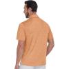 imageZITY Mens Golf Shirts Short Sleeve Print Patterns Performance Moisture Wicking Polo ShirtLight Orange Flower