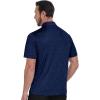 imageZITY Mens Golf Shirts Short Sleeve Print Patterns Performance Moisture Wicking Polo ShirtNavy Blue Leaves