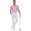imageZITY Mens Golf Shirts Short Sleeve Print Patterns Performance Moisture Wicking Polo ShirtPink Fish Bones