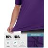 imageZITY Mens Golf Shirts Short Sleeve Print Patterns Performance Moisture Wicking Polo ShirtPurple Circle