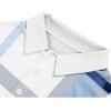 imageZITY Mens Golf Shirts Short Sleeve Print Patterns Performance Moisture Wicking Polo ShirtWhite Blue Stripes