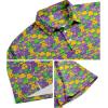 imageZITY Mens Golf Shirts Short Sleeve Print Patterns Performance Moisture Wicking Polo ShirtYellow Purple Bikini