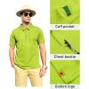 imageZITY Mens Polo Shirt Short Sleeve Sports Tactical TShirt Athletic Golf Polos Daily Casual Stylish Collared Shirts for MenLemon Green