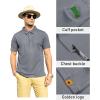 imageZITY Mens Polo Shirt Short Sleeve Sports Tactical TShirt Athletic Golf Polos Daily Casual Stylish Collared Shirts for MenLight Grey