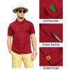 imageZITY Mens Polo Shirt Short Sleeve Sports Tactical TShirt Athletic Golf Polos Daily Casual Stylish Collared Shirts for MenRed