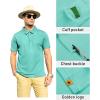 imageZITY Mens Polo Shirt Short Sleeve Sports Tactical TShirt Athletic Golf Polos Daily Casual Stylish Collared Shirts for MenTurquoise Blue