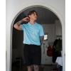 imageZITY Mens Polo Shirts Quarter Zip Shirts Casual Classic Lightweight Short Sleeve Golf Collared Shirt with PocketSky Blue
