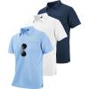 imageZITY 3 Pack Polo Shirts for Men with Pocket Short Sleeve Moisture Wicking Outdoor Tactical Shirt Summer CasualWhitelight Bluenavy