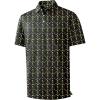 imageZITY Mens Golf Shirts Short Sleeve Print Patterns Performance Moisture Wicking Polo ShirtBlack Green Golf