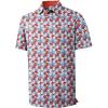 imageZITY Mens Golf Shirts Short Sleeve Print Patterns Performance Moisture Wicking Polo ShirtRed Maple Leaf