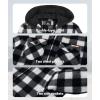 imageZITY Boys Flannel Jacket Sherpa Lined Hoodies Zip Up Fleece Plaid Shirt Unisex Winter Coat Kids Outerwear 615 YearsBlack White